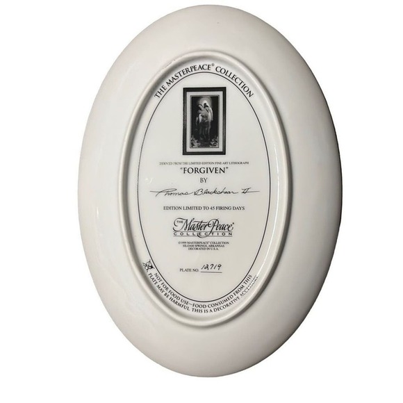 Masterpeace Collection Thomas Blackshear II "Forgiven" Collector Plate NEW - Picture 3 of 3